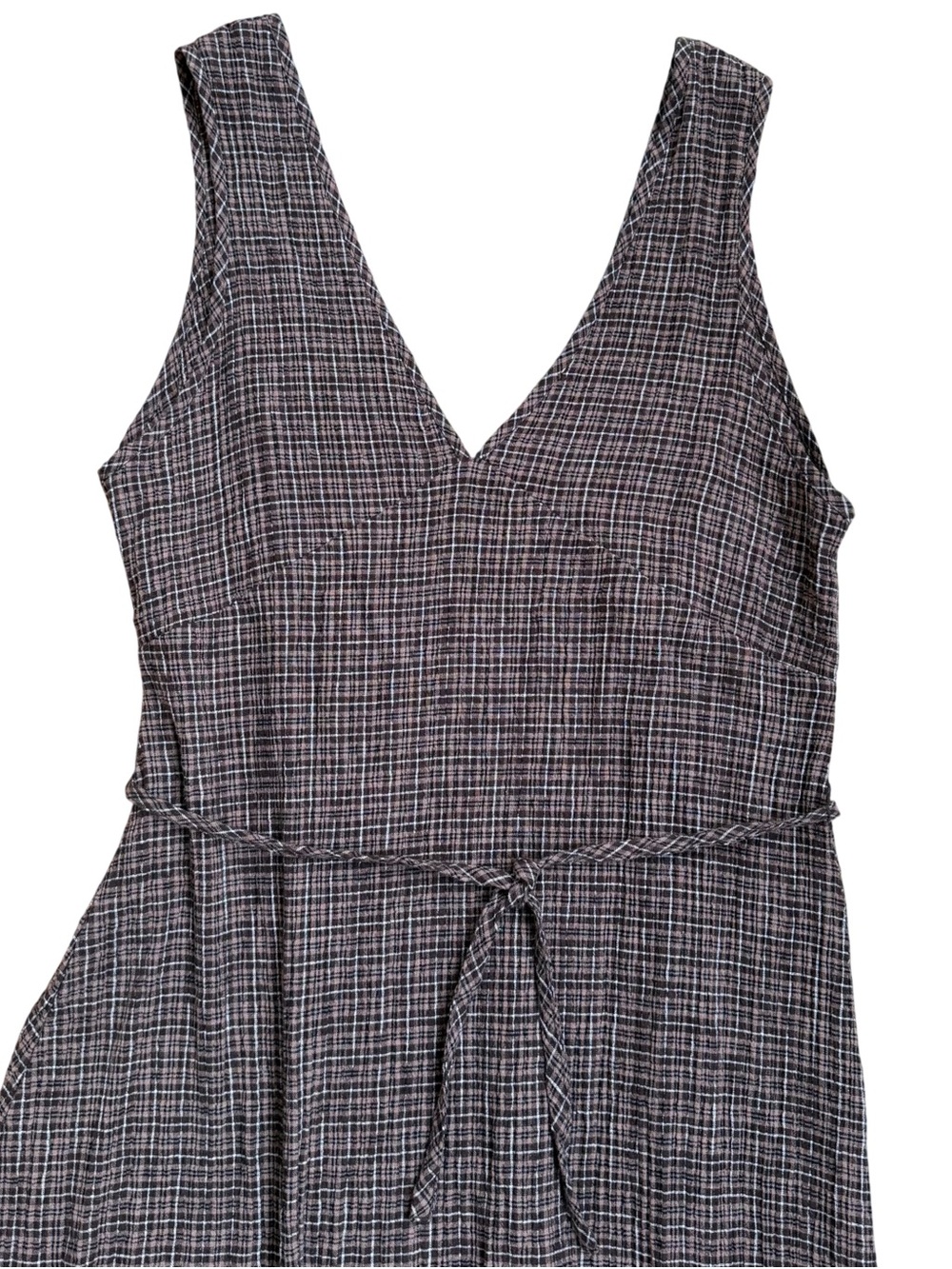 Afends Brown Plaid Maxi Dress - Picture 6 of 6